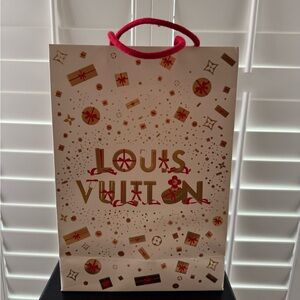Cream and Red Women's Shopping Bag